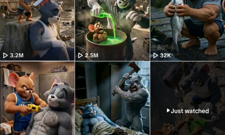 AI cartoon animation scene generated using a viral cartoon master prompt for YouTube storytelling