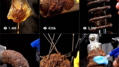 Rusted antique object transforming into restored metal item for AI rust removal video creation