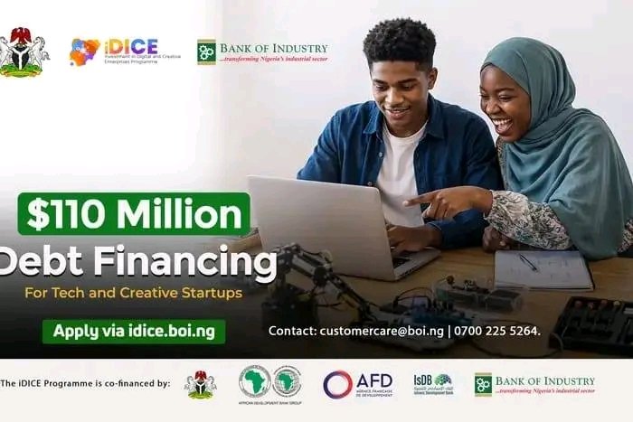 BOI iDICE Debt Fund 2026 business loan application for Nigerian startups and innovative businesses