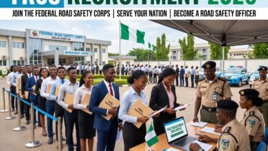 FRSC Recruitment 2026 application guide showing Federal Road Safety Corps recruitment process in Nigeria