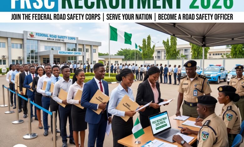 FRSC Recruitment 2026 application guide showing Federal Road Safety Corps recruitment process in Nigeria