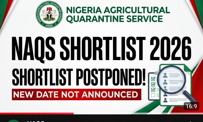 NAQS Shortlist 2026 recruitment shortlisted candidates update