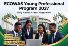 ECOWAS Young Professional Immersion Program 2027 Fully Funded Graduate Programme