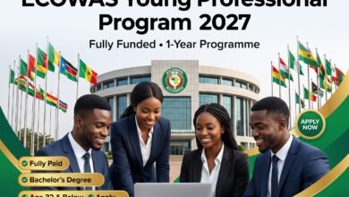 ECOWAS Young Professional Immersion Program 2027 Fully Funded Graduate Programme